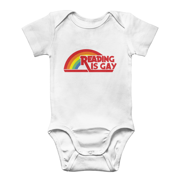 Reading is Gay Classic Baby Onesie Bodysuit