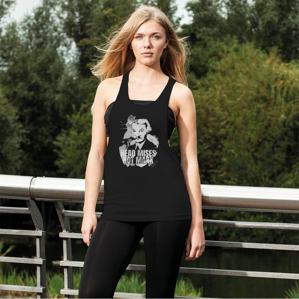 Read Mises Not Marx Women's Loose Racerback Tank Top