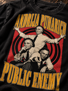 Andrija Puharich Public Enemy TopLobsta tee front print detail