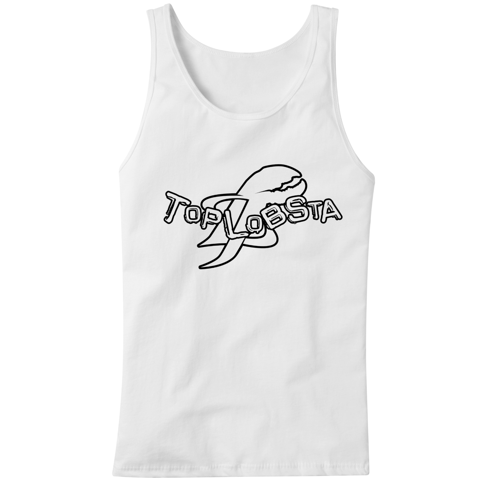 Top Lobsta embroidered logo tank top in WHITE