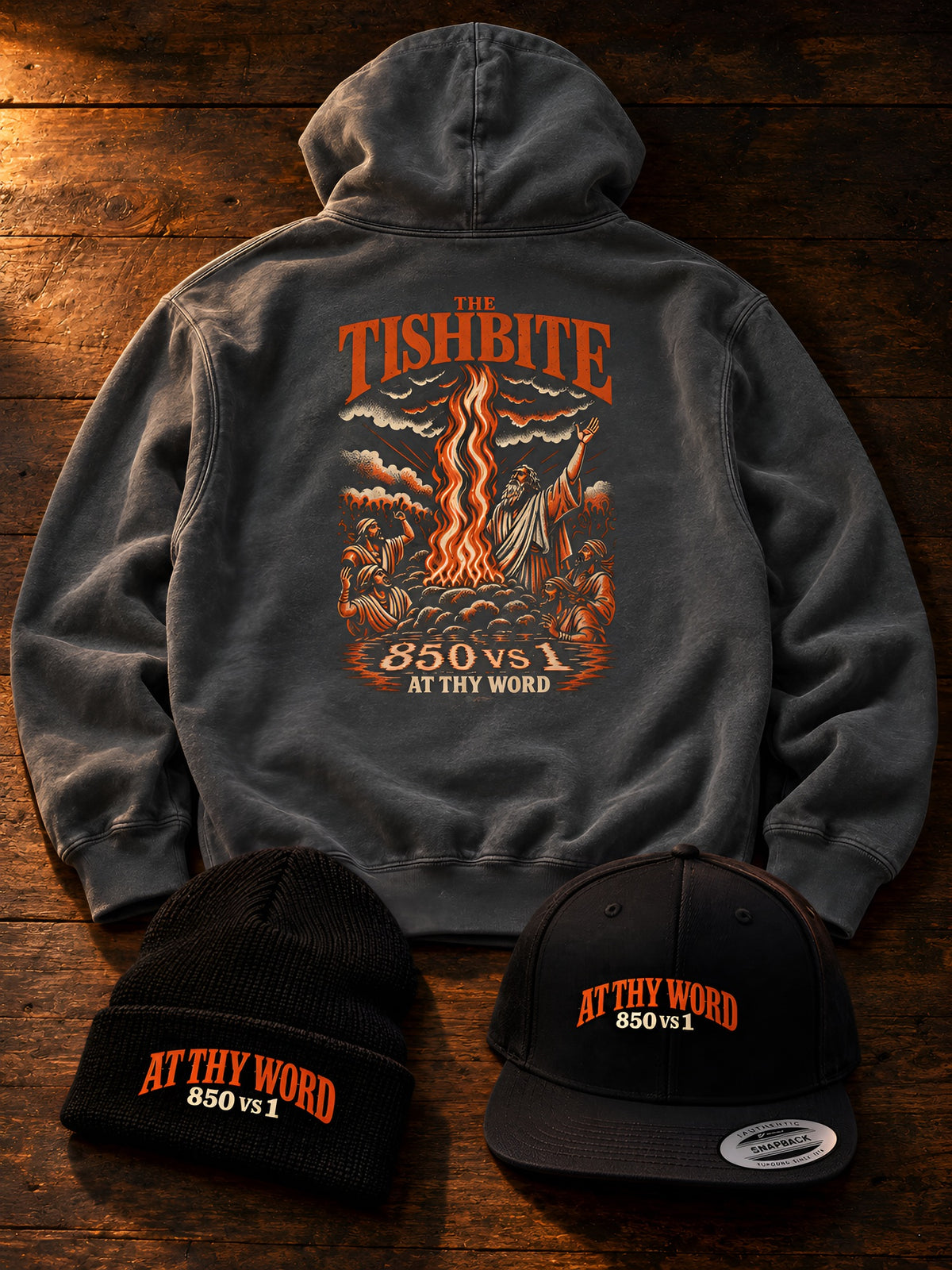 At Thy Word bundle: Pepper hoodie with embroidered beanie and snapback hat