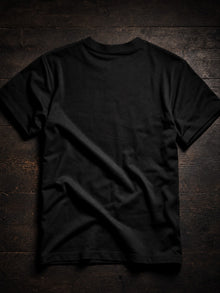 Back view of the black A.W. Tozer Gospel Heavyweight T-shirt, plain back with the print on the front only