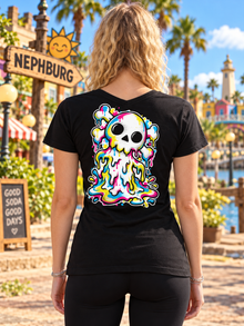 Blapped Nephy – Women's V-Neck Tee – Black (women's model)