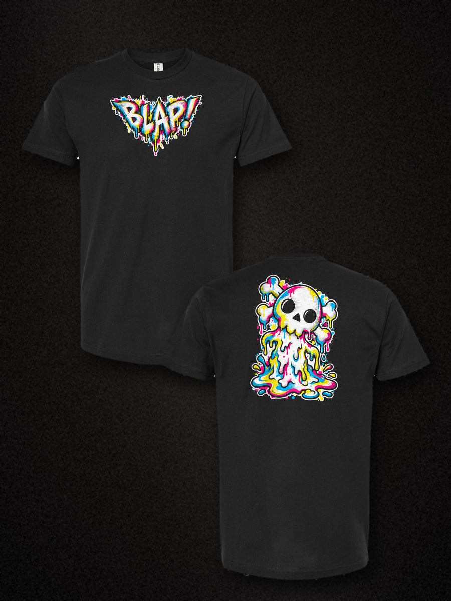 Blapped Nephy unisex black Tultex 202, front and back