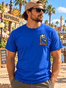 Nephy Co. Blueprint Crew Tee – Royal – front view
