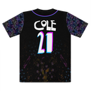 Cole Baseball Jersey Premium Cut and Sew Sublimation Unisex T-Shirt-2
