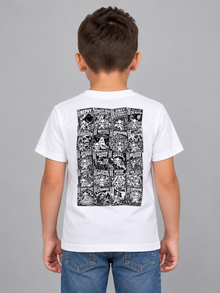 Nephy Comic Book Collage – Youth Tee – White (youth model)