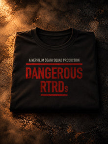 Dangerous Real Talk Real Dudes black T-shirt folded