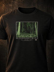 Definitely a Demon T-Shirt by Nephilim Death Squad: black tee chest print close-up