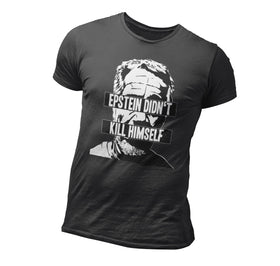 Jeffrey Epstein conspiracy graphic t-shirt.