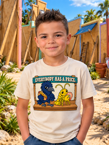 Nephy Co. Everybody Has a Price T-Shirt – natural youth tee front view
