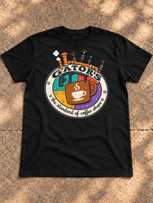 Nephy Co. Gator's Crooked Cup T-Shirt – black flat lay