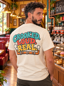 Nephy Co. Gator's Crooked Cup T-Shirt – natural unisex tee back view