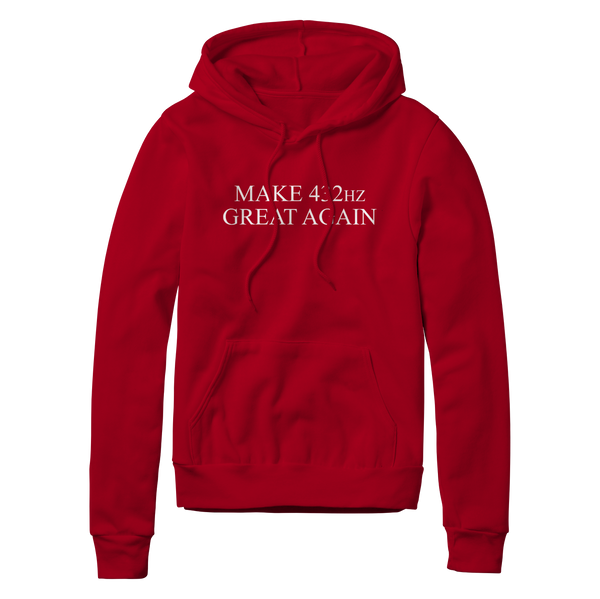Make 432Hz Great Again Hoodie by TopLobsta – white MAKE 432Hz GREAT AGAIN slogan
