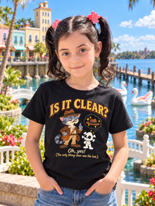 Nephy Co. Is It Clear? T-Shirt – black youth tee front view