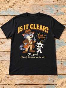 Nephy Co. Is It Clear? T-Shirt – black flat lay