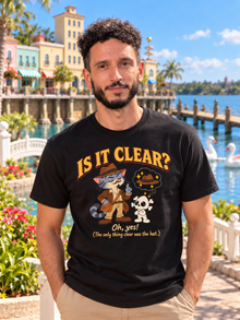 Nephy Co. Is It Clear? T-Shirt – black unisex tee
