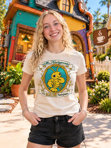 Nephy Co. It's MISTER Nastypants T-Shirt – natural women's slim tee front view
