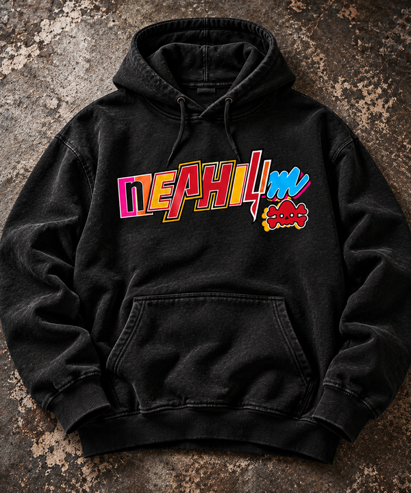 Miami Nephilim black hoodie by Nephilim Death Squad - hero product view