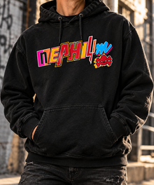 Miami Nephilim black hoodie by Nephilim Death Squad - model view