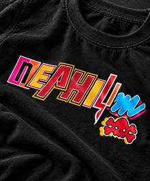 Miami Nephilim T-Shirt multicolor chest graphic detail on black tee