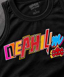 Miami Nephilim tank top chest graphic and fabric detail