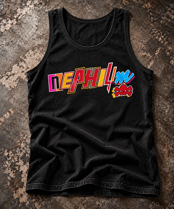 Miami Nephilim black tank top flat lay – Nephilim Death Squad