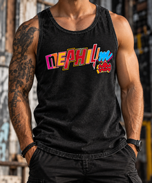 Miami Nephilim black tank top on model – Nephilim Death Squad