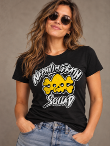 Nephilim Death Squad Logo T-Shirt – Women's Slim Tee – Black (women's model)