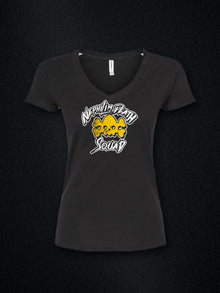 nds logo womens v neck black tultex 214 v2