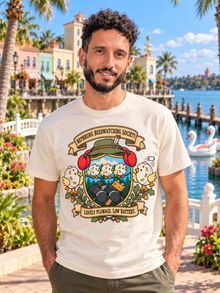 Nephy Co. Nephburg Birdwatching Society T-Shirt – natural unisex tee front view