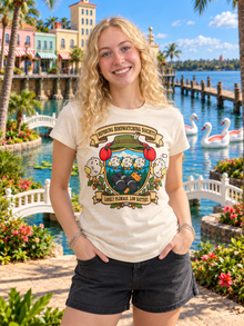 Nephy Co. Nephburg Birdwatching Society T-Shirt – natural women's slim tee front view