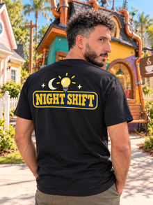 Nephy Co. Nephburg Lamplighting T-Shirt – black unisex tee back view