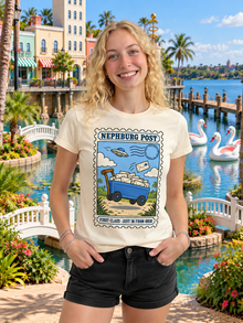Nephy Co. Nephburg Post T-Shirt – natural women's slim tee front view