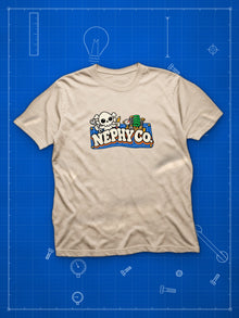Nephy Co. Wordmark Tee (youth) in natural, front view