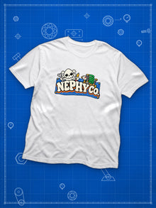 Nephy Co. Wordmark Tee in white, front view