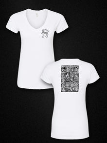 nephy comic book womens v neck white tultex 214 v2