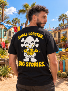Nephy Co. Pocket Lobster T-Shirt – black unisex tee back view