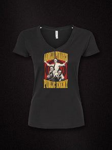 puharich public enemy womens v neck black tultex 214 v2