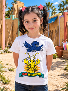 Nephy Co. Rant: Interrupted T-Shirt – white youth tee front view