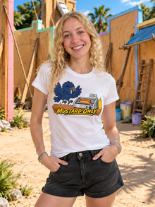 Nephy Co. Reserved for Leeroy T-Shirt – white women's slim tee front view