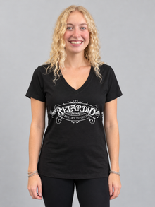 R*tardio T-Shirt – Women's V-Neck Tee – Black (women's model)