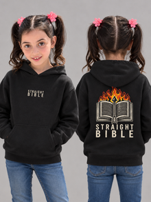 Straight Bible - Youth Hoodie - Black (kids v2)