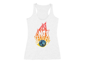 The Science Isn’t Settled Racerback Tank with bold graphic design