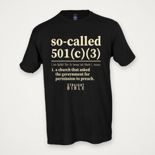 So-Called 501(c)(3) tee, Black, Tultex 202