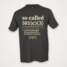 So-Called 501(c)(3) tee, Charcoal, Tultex 202
