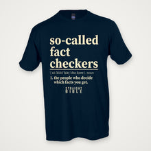 So-Called Fact Checkers tee, Navy, Tultex 202
