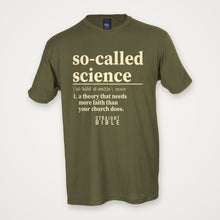 So-Called Science tee, Military Green, Tultex 202