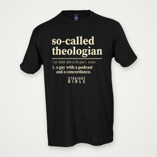 So-Called Theologian tee, Black, Tultex 202