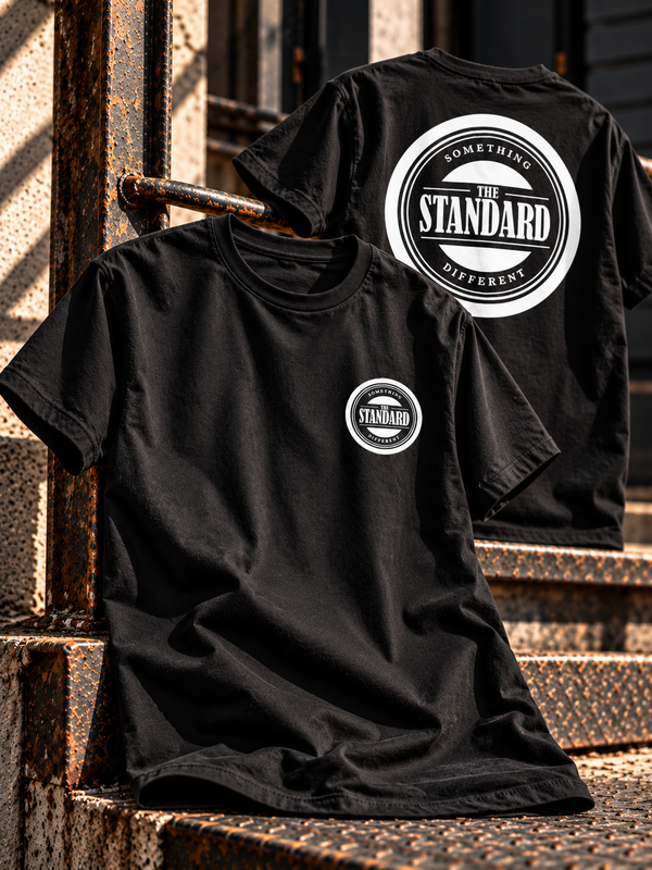 The Standard Logo T-Shirt in white with Something Different chest logo